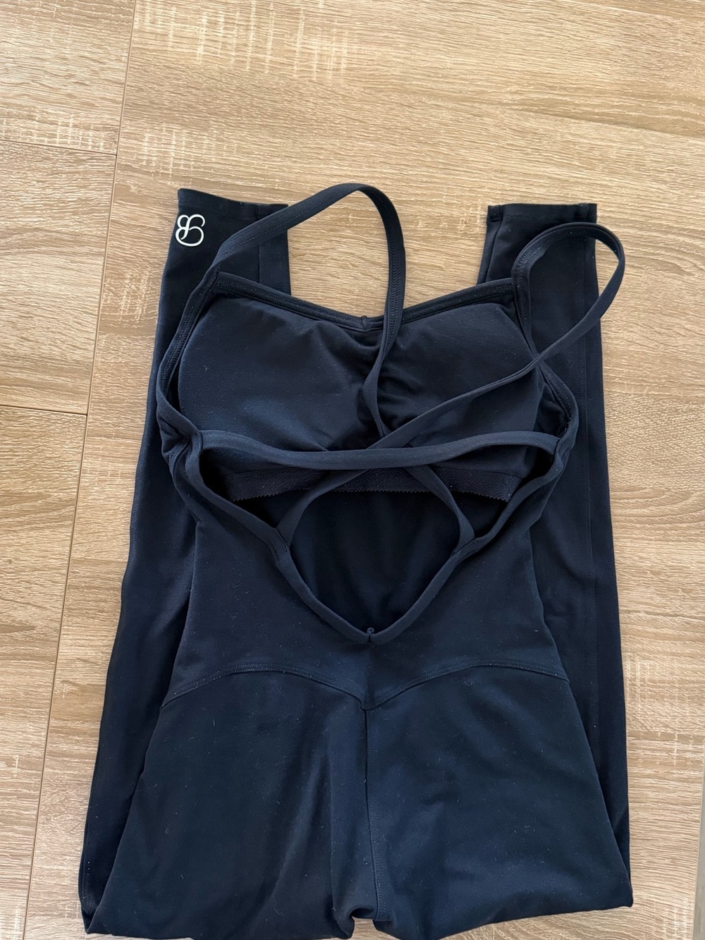 Bombshell Sportswear Black Strappy Sports Bodysuit